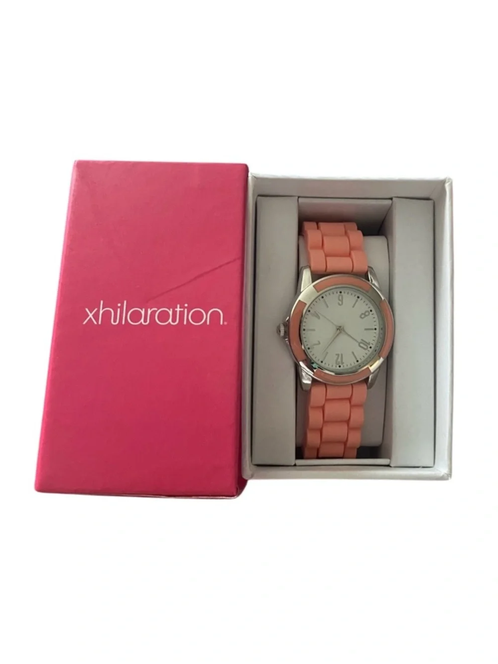 NWT-Xhilaration Peach Silicone Band Women's Watch